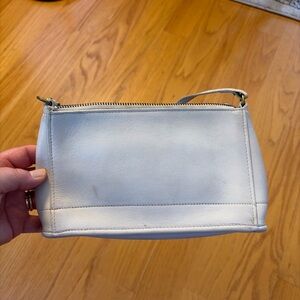 COACH 9311 Vintage Bleecker Demi Zip White Leather Clutch Handbag